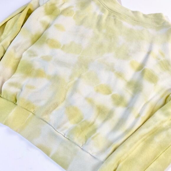 Pilcro and the Letterpress Anthropologie yellow Tie Dye Mock Neck sweatshirt M - Picture 2 of 7